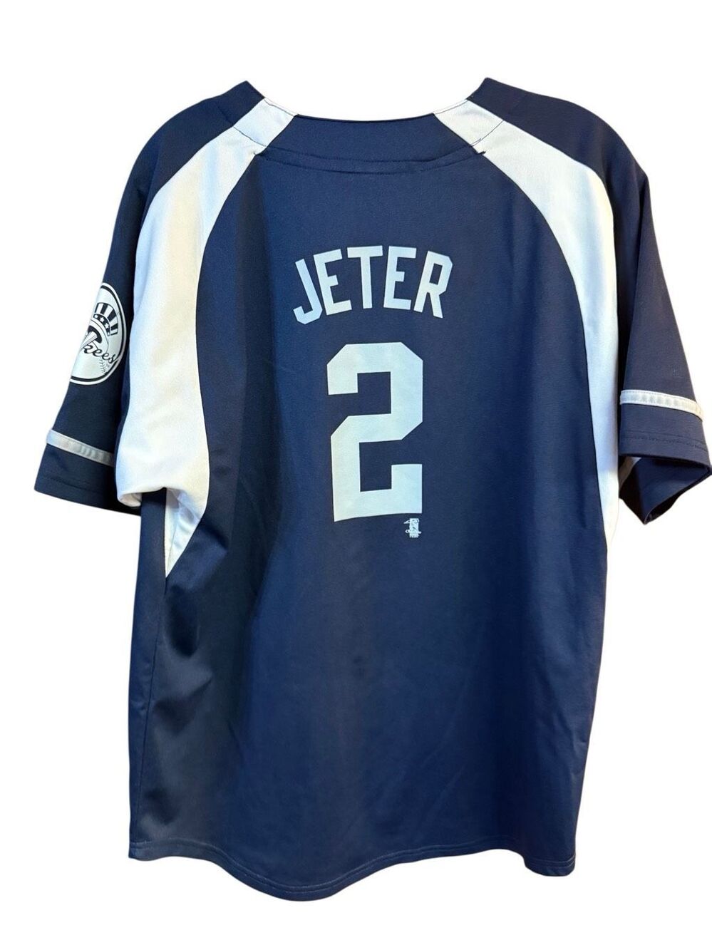 Adidas Derek Jeter #2 navy/White-baseball jersey Sz XL (18-20) Youth